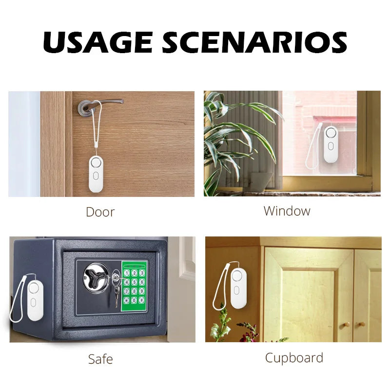 110dB Loud Vibration Detector Alarm for Door and Window
