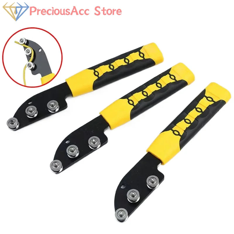 Handgereedschap voor rechte buisgeleiding van draden