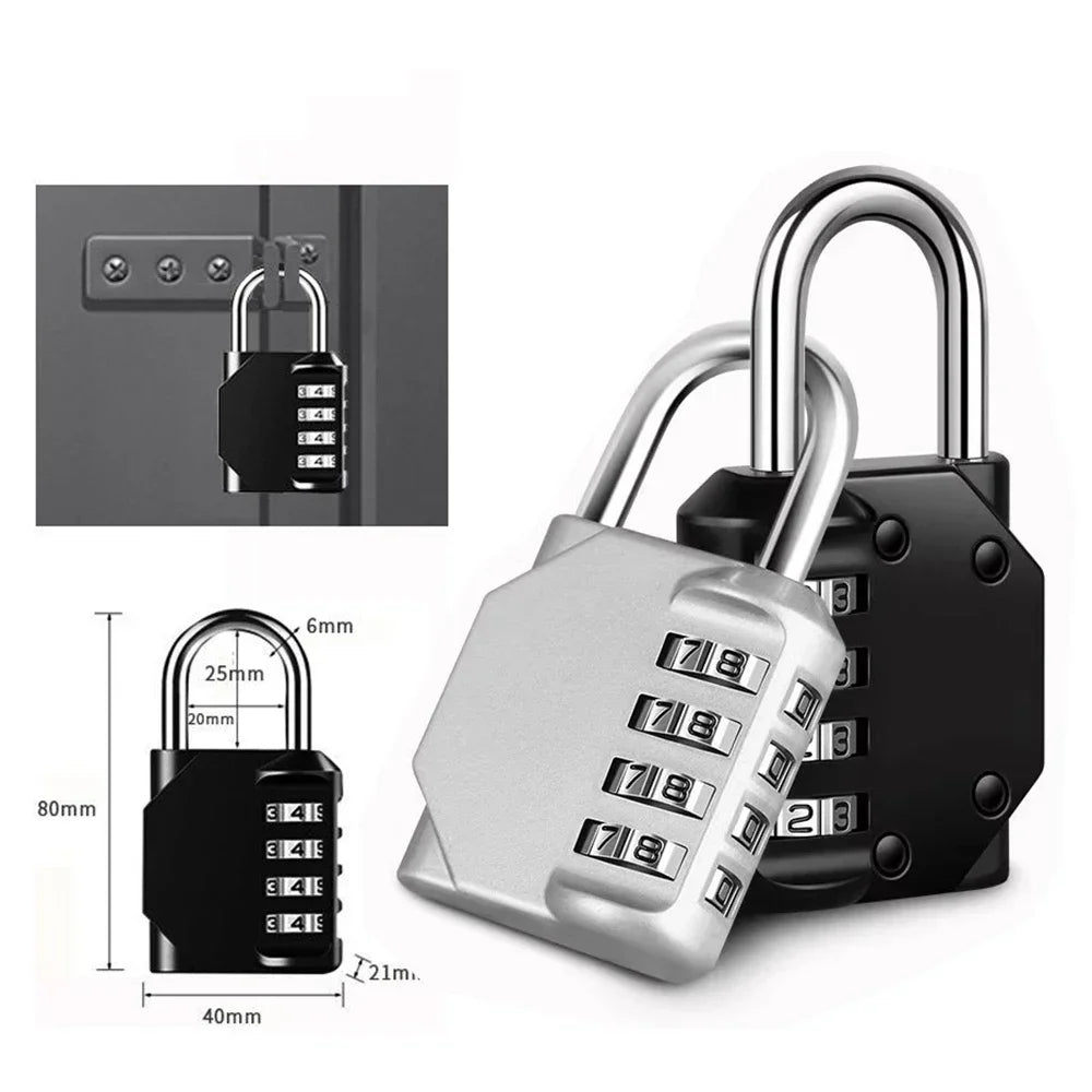 1pc Combination Lock Resettable 4 Digit Padlock with Combination Waterproof and Heavy Duty Combination Padlock Outdoor