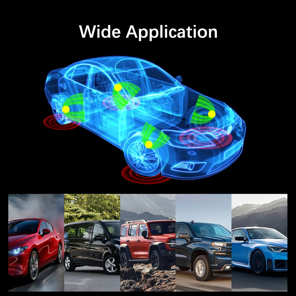 Solar TPMS Tire Pressure Monitoring System with External Sensors