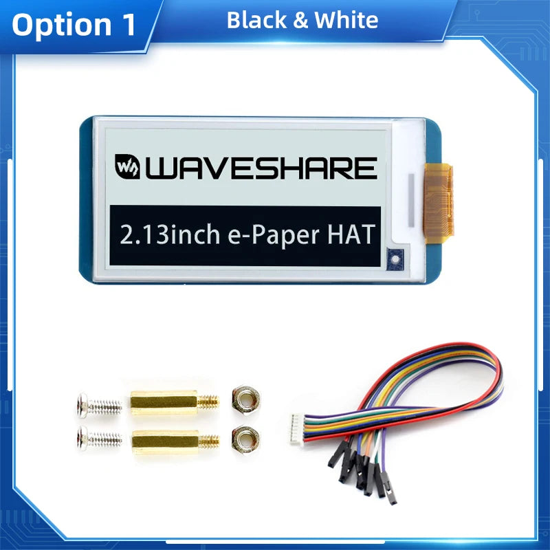 2.13-Inch E-Ink Display HAT, 250 x 122, SPI