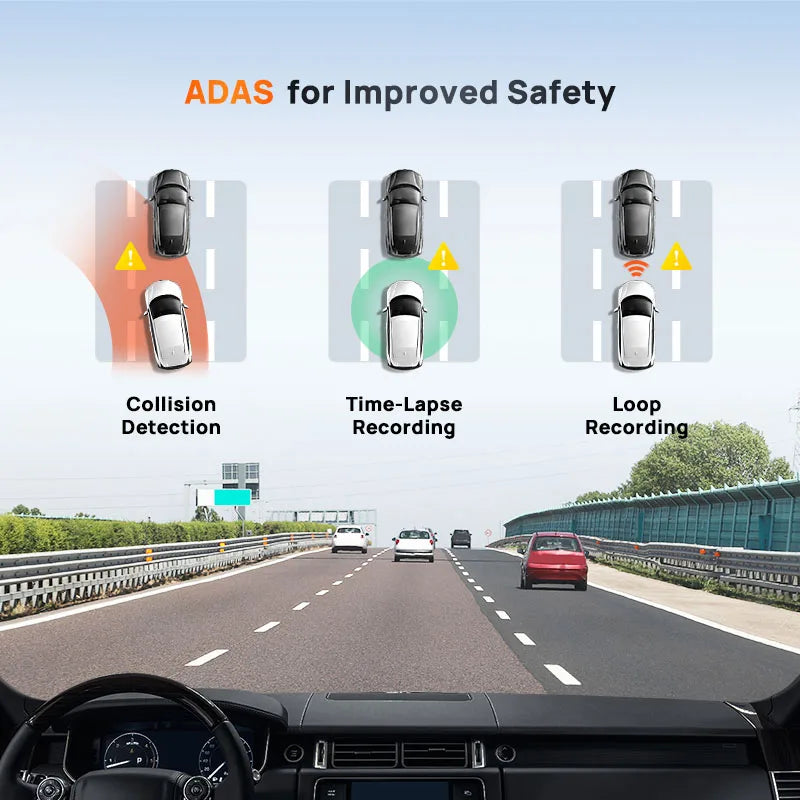 1944P HDR GPS Dash Cam with ADAS and Optional Rear Camera