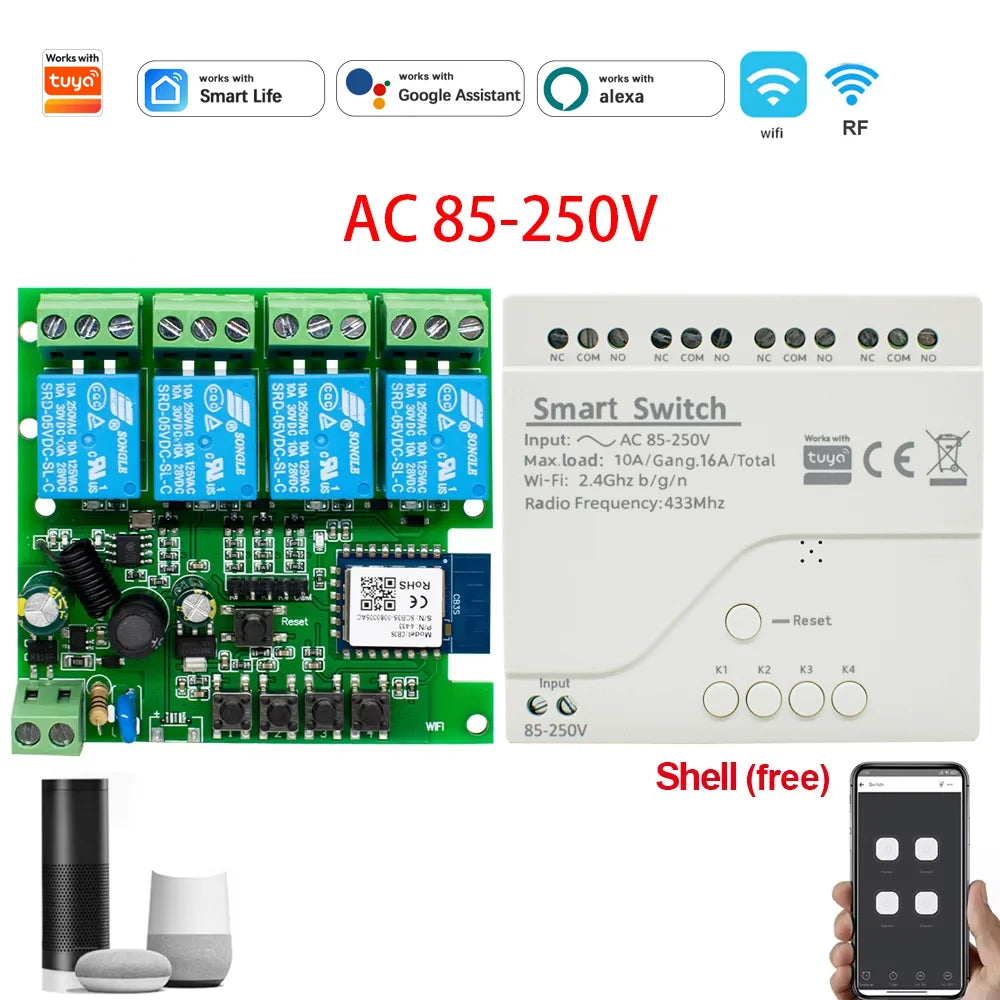 Wi-Fi Relay Controller - Channels and Supply Options
