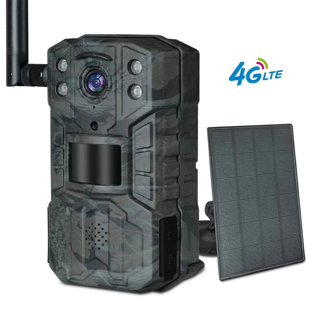 4G LTE Solar Hunting Trail Camera with 14MP and 30M Night Vision