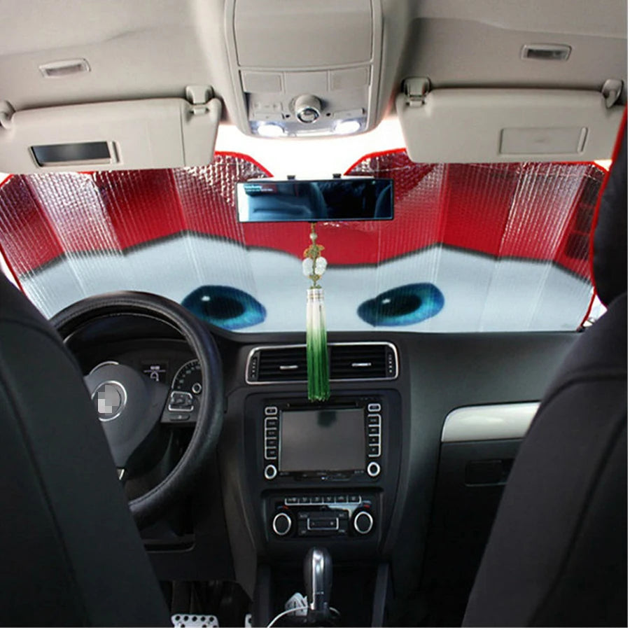 Cartoon-Eye Windscreen Sunshade – Color Options