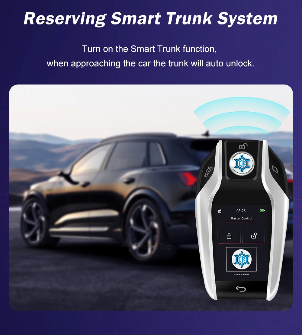 2024 új univerzális LCD okos kulcs APP testreszabott háttérkép BMW LCD KEY kényelmes belépés automatazár