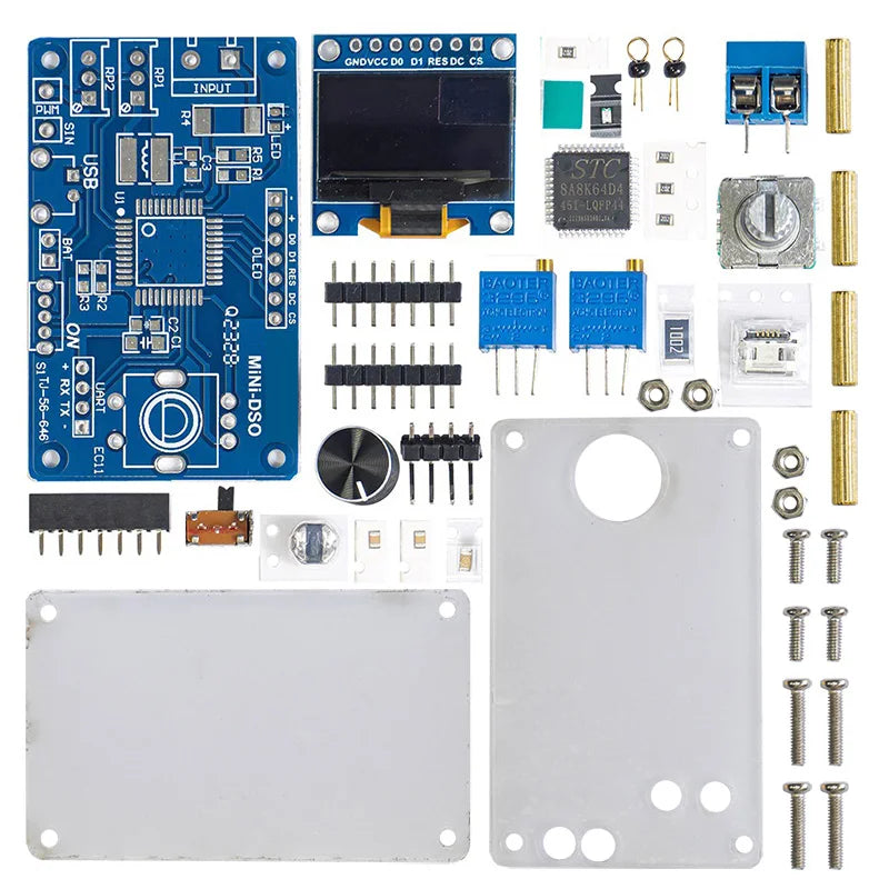 Mini-oscilloskop loddekit med 0,96-tommers OLED