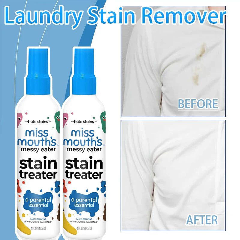1/2/3pcs Stain Remover for Clothes,120ml Fabric Stain Remover Spray for Carpets,Dust Bleached Decontamination Treater Spray