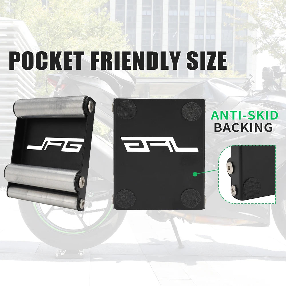 Motorcycle Universal Tire Cleaning Stand Tyre Wash Bracket Portable Chain Clean Durable Roller Ramp Lift For KTM Kawasaki Suzuki