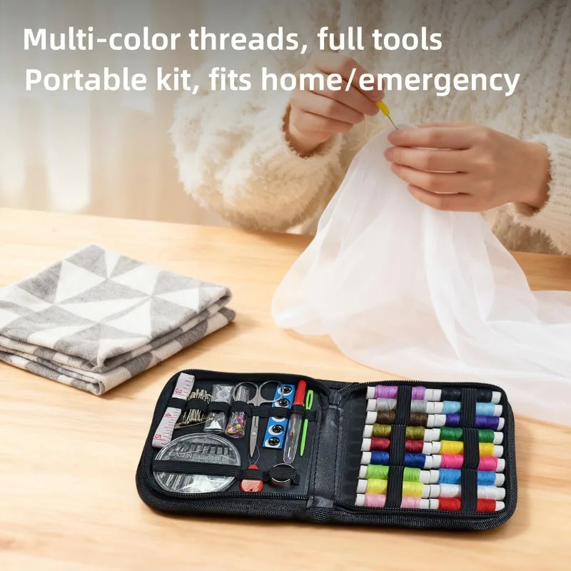 86-Piece Sewing Repair Kit in Black Case