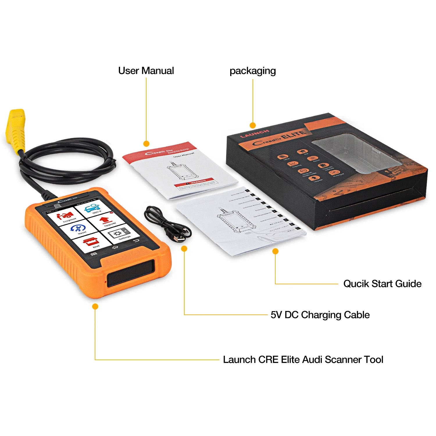 LAUNCH X431 Creader Elite OBD2 Scanner for Mercedes Full System