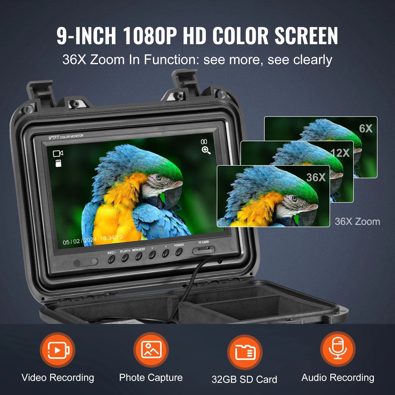 Self-Leveling Sewer Camera with 9-inch HD Screen