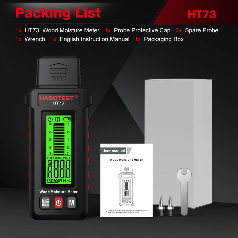 HT73 hout- en bouwmaterialen vochtmeter
