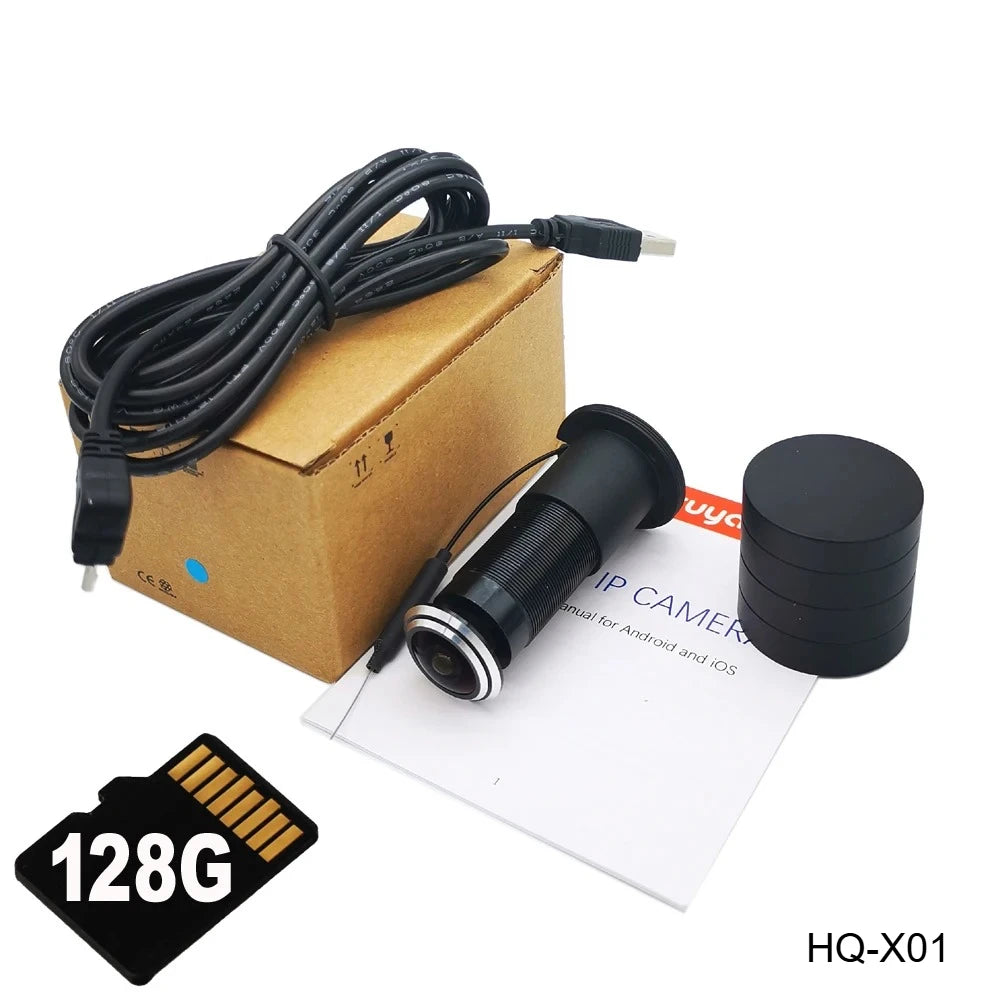 1080P WiFi Peephole Video Door Viewer with Motion Detection and Two-Way Audio