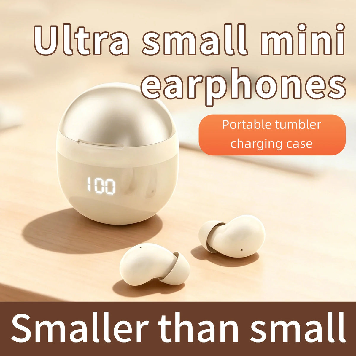Small Wireless Bluetooth In-Ear Headphones for Sleep and Sports