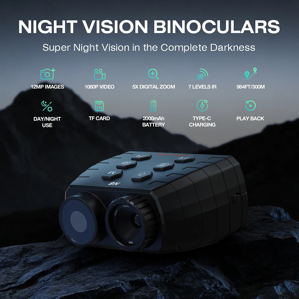 GTGUARD N6 Night Vision Binoculars with 1080P Video