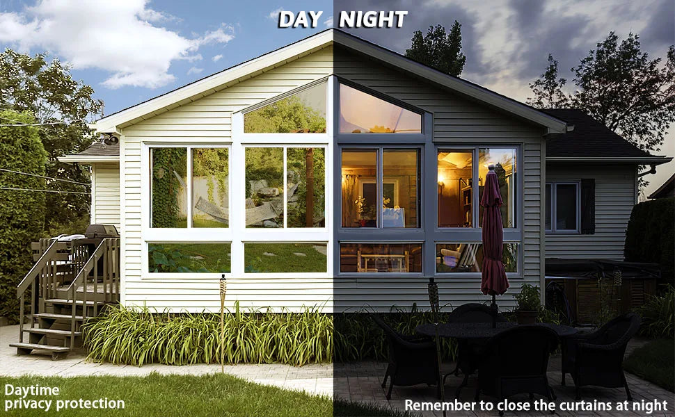 AFDB One Way Window Film, Mirror Effect Tint Glass Covering for Home Office,Reflective Heat Control Anti UV Glass Door Sticker