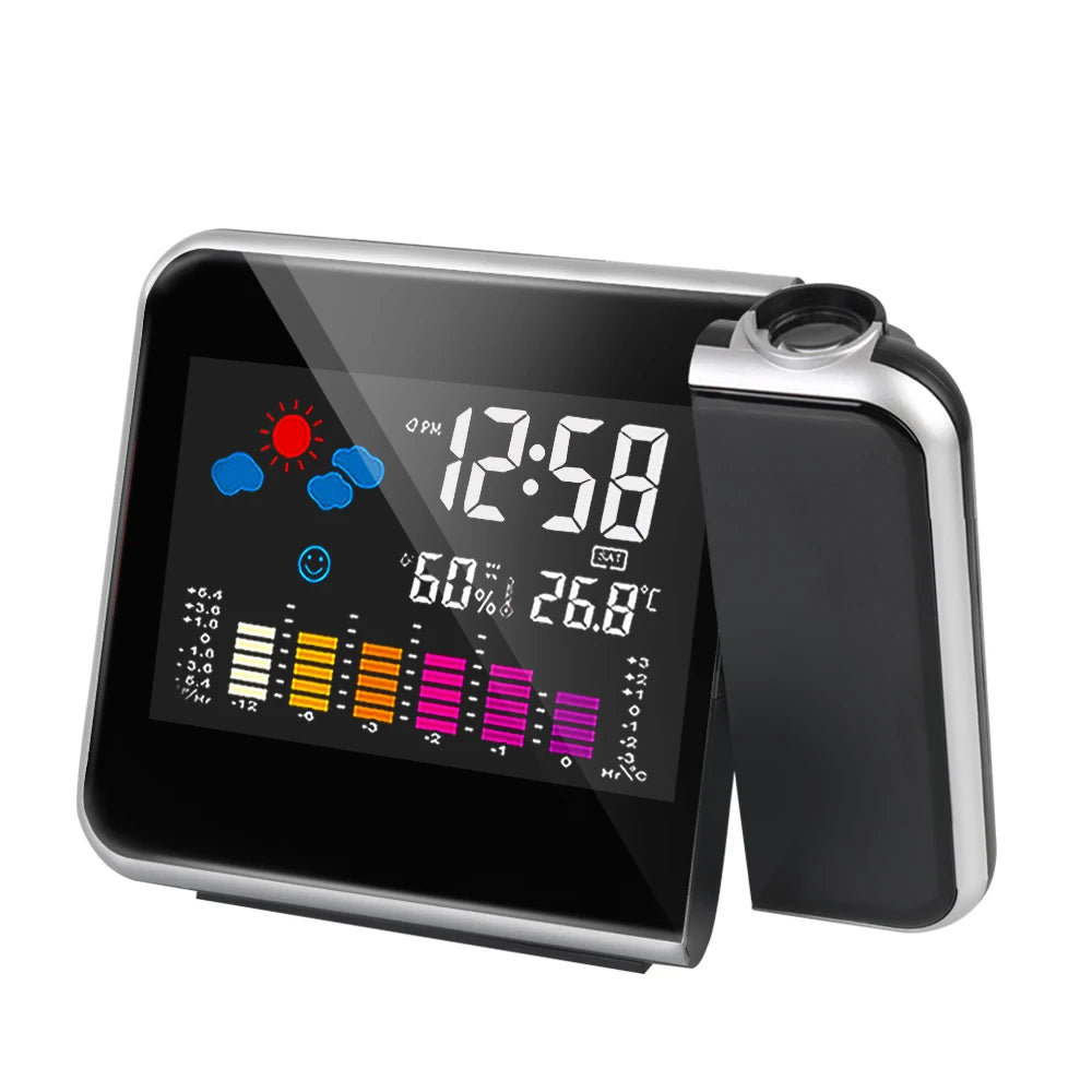 Projection Alarm Clock with Temperature and Humidity