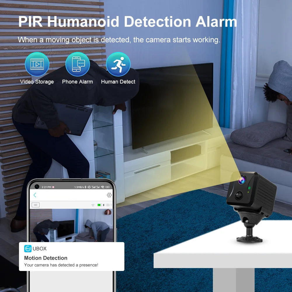 LS VISION 5MP Mini Security Camera with 4G SIM and WiFi