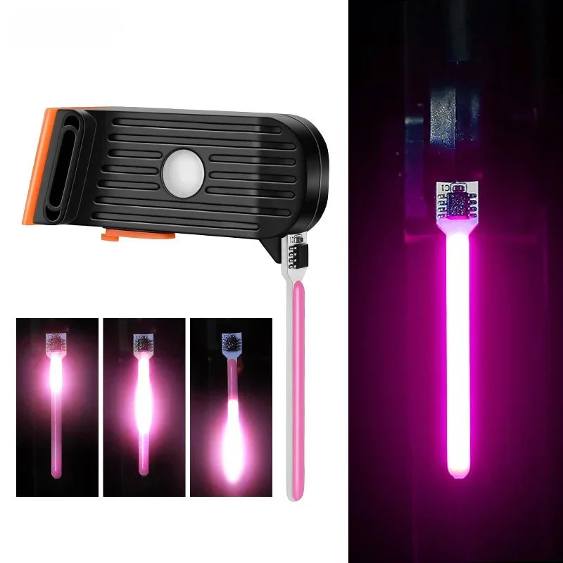 Lumina de bicicletă cu acumulator USB, cu curea