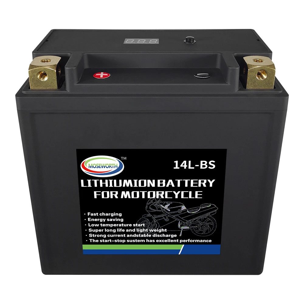 Motorcycle Battery 12V LiFePO4 Lithium Ion 4L-BS 160CCA Size-113x70x89mm Built-in BMS Board Lithium Phosphate Ion Battery