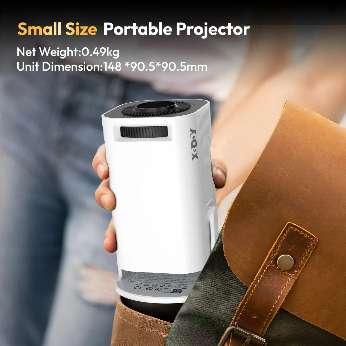 Portable Mini Projector 4K Input WiFi 6 Bluetooth 5.4