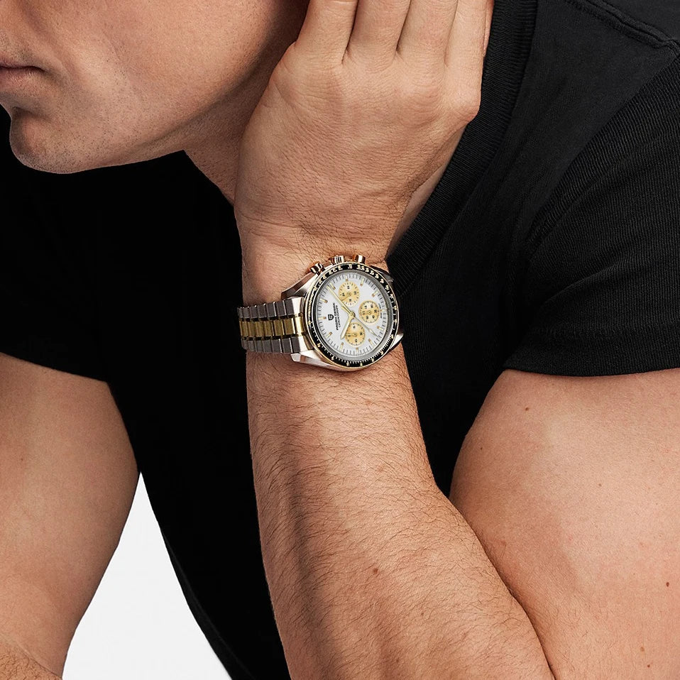 Pagani Design Chronograph Quartz Watch Men's Sapphire Steel 100M