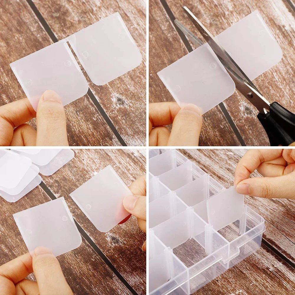 24/36 Transparent Plastic Box Jewelry Box Beaded Components Fishing Gear Box Hardware Tools Packaging Storage Box