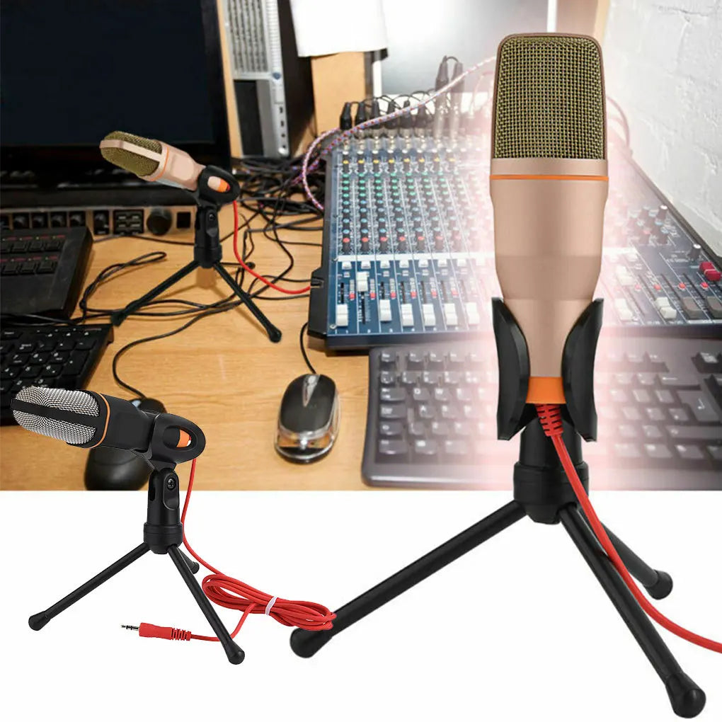 Omnidirectional Condenser Microphone, 3.5 mm Plug, Tripod