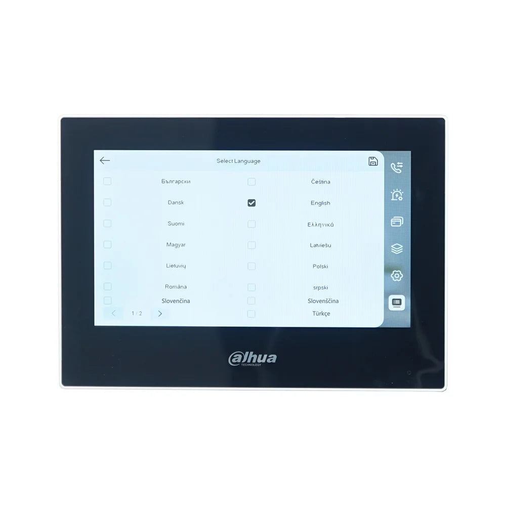 7-tommers PoE indendørs videointercom-skærm – VTH2621G-P