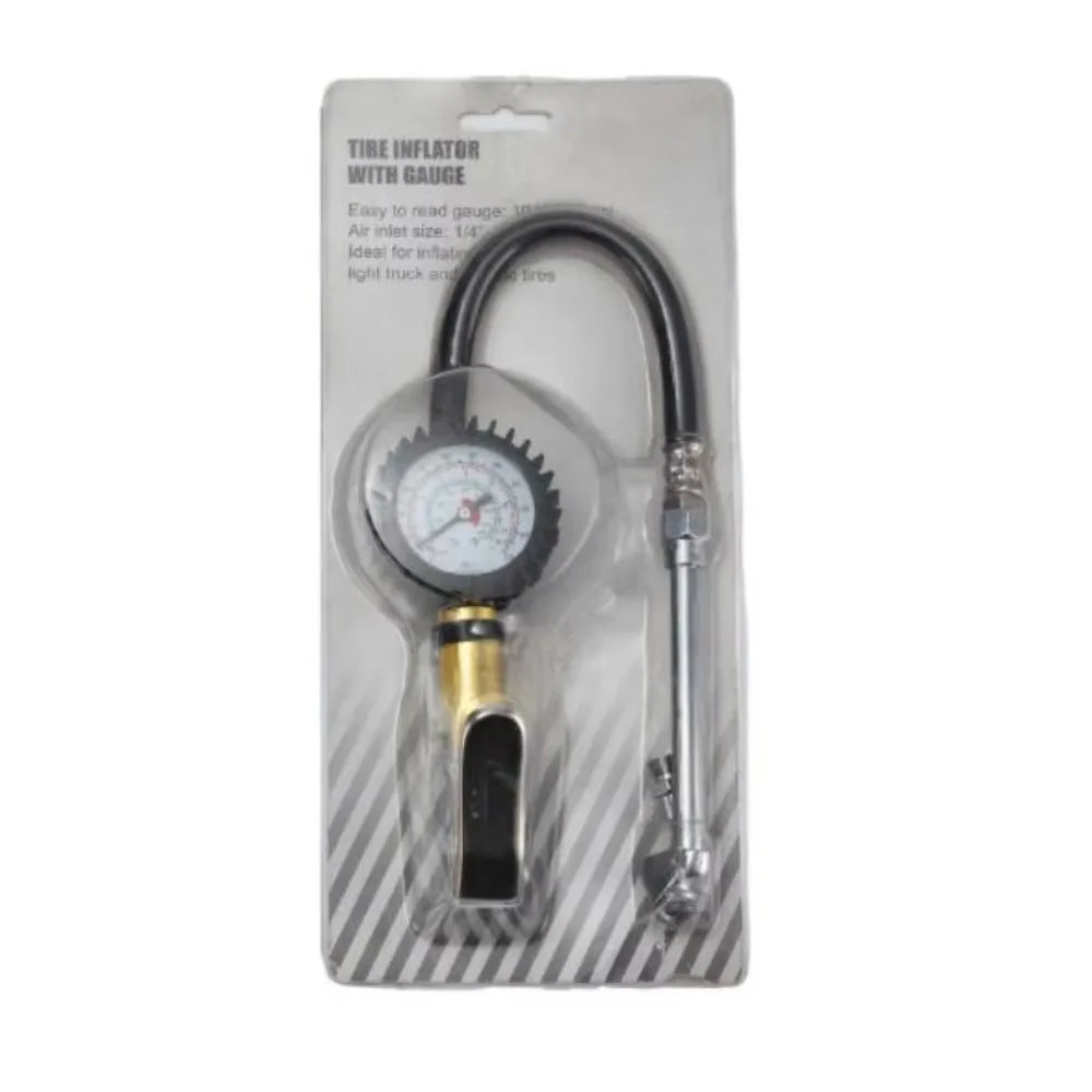 Luftpistol for dekkfylling med 0–220 PSI-manometer