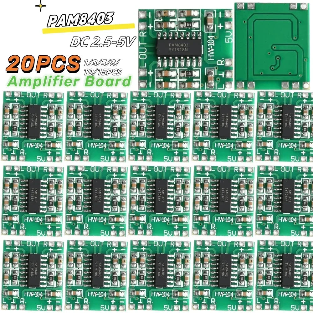 PAM8403-stereoäänivahvistinkortti, 2 × 3 W