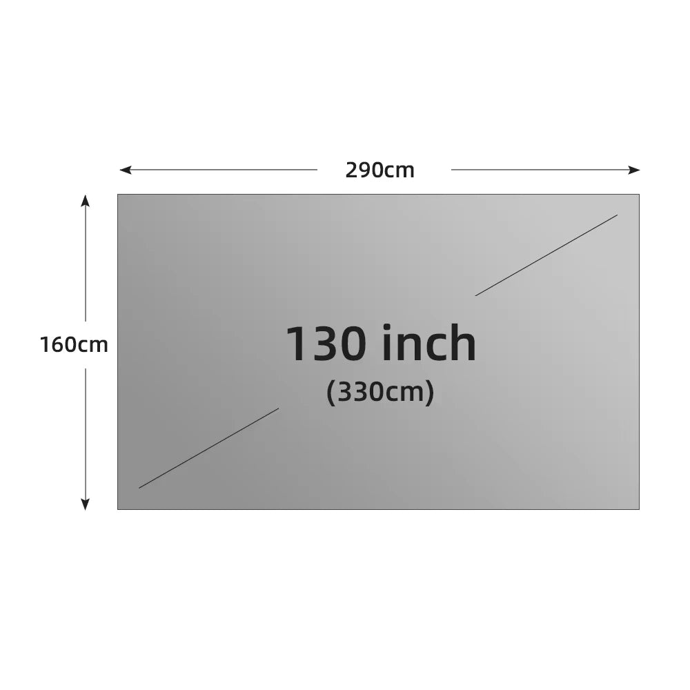 LEJIADA New 16:9 Anti-Light Easy Installation Free Projector Screen Metal Grey Portable ±30° Wide Viewing Angle Home 60-133 Inch
