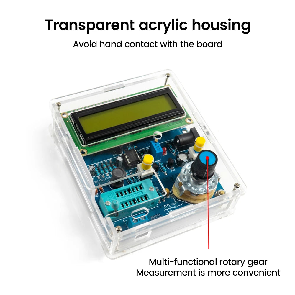 LCD-kapacitans-, induktans- och frekvensmätare DIY-kit