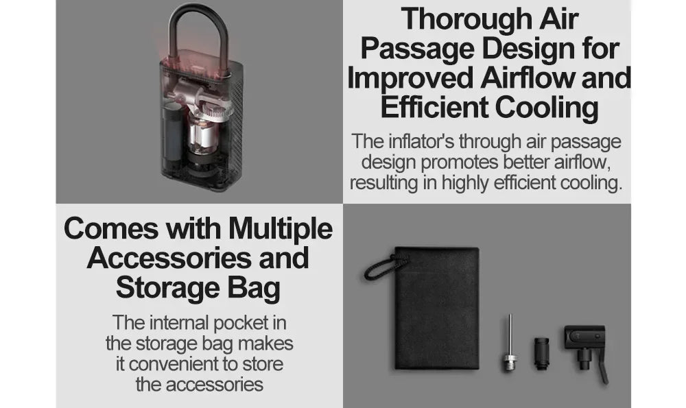 Přenosný digitální kompresor na pneumatiky Xiaomi Portable Air Compressor 2