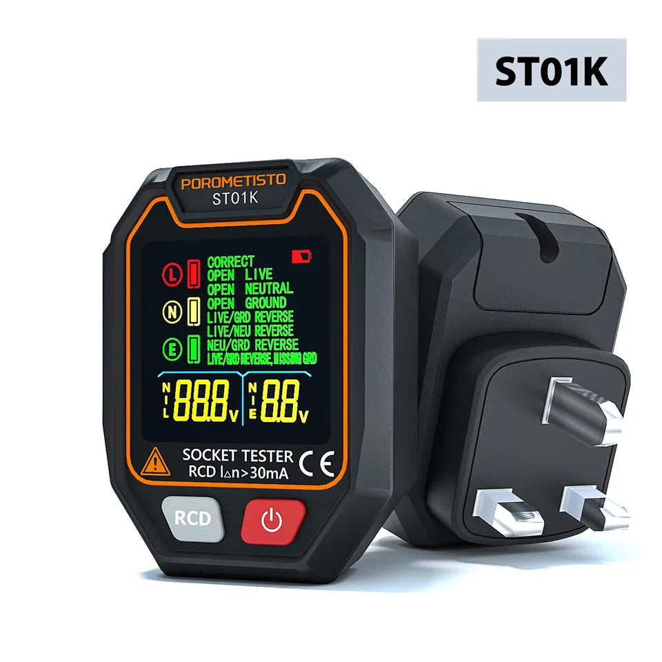 ST01 Digital Socket Tester - Plug Options