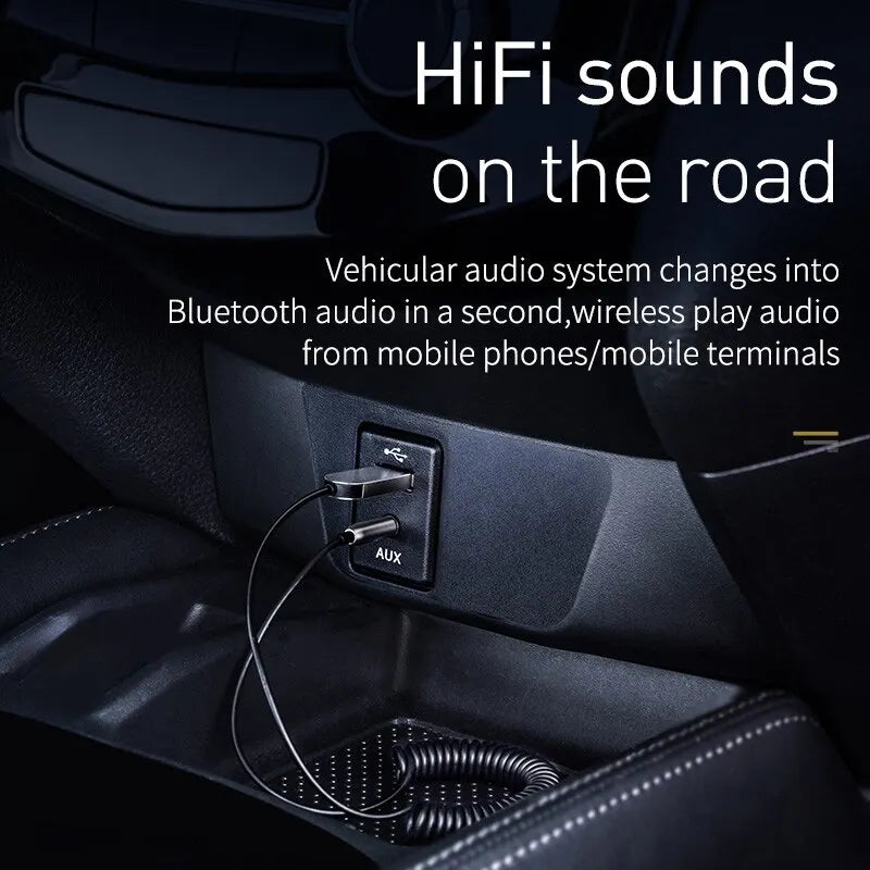 Bluetooth 5.0 AUX adaptér do auta Kábel 3,5 mm Bezdrôtový audio prijímač