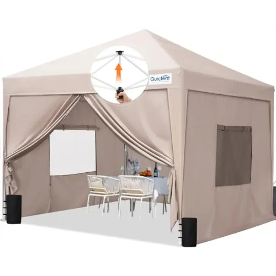 10x10 Pop Up Gazebo Shelter with Sidewalls and Windows
