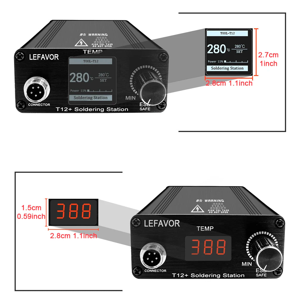 T12 75W Digital Soldering Iron StationTips Welding Rework Station temperature adjustable control microcontroller
