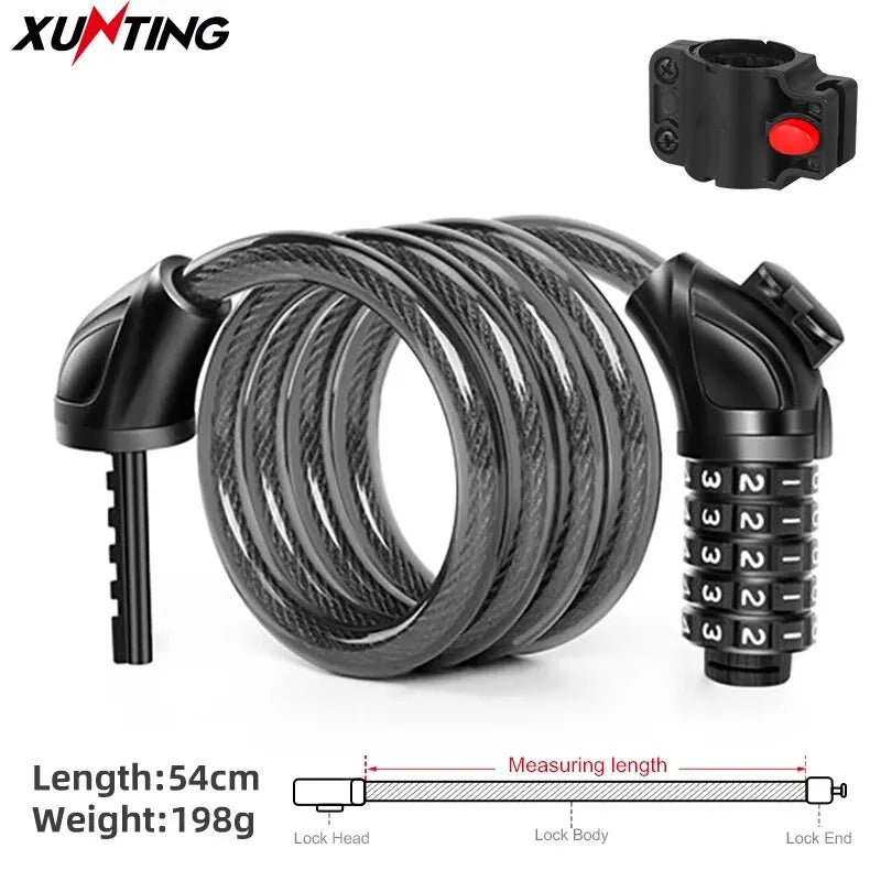 54 cm Combination Bicycle Cable Lock