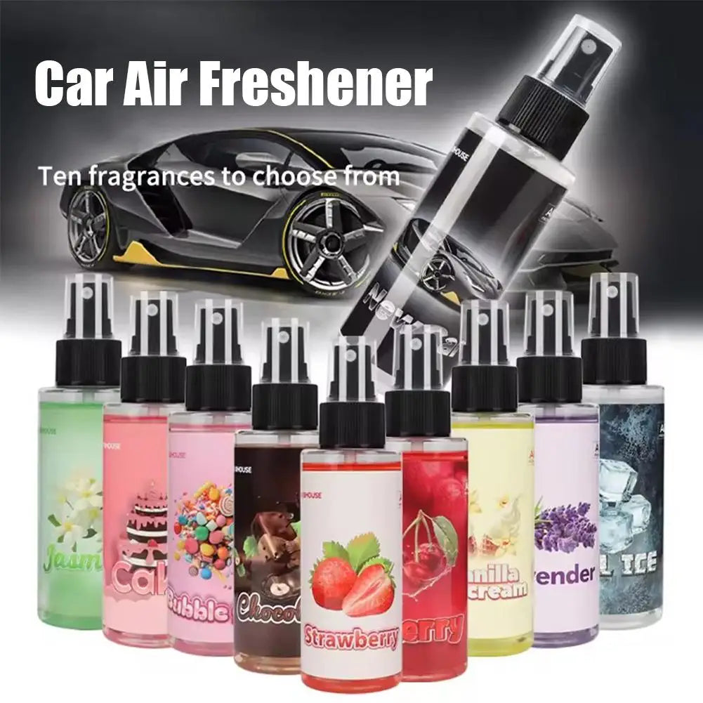 Perfume de ambiente montado en coche pulverizador fragancia de coche aerosol perfume desodorante para aromaterapia automotriz