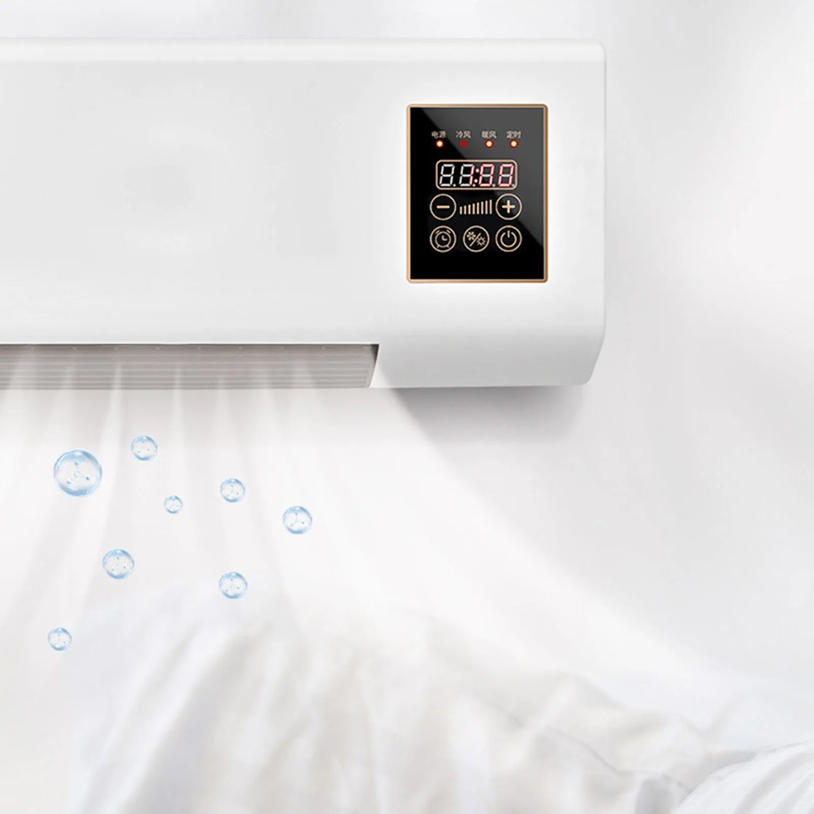 2-in-1 Wall Mounted Air Heater 1800W with Remote Control