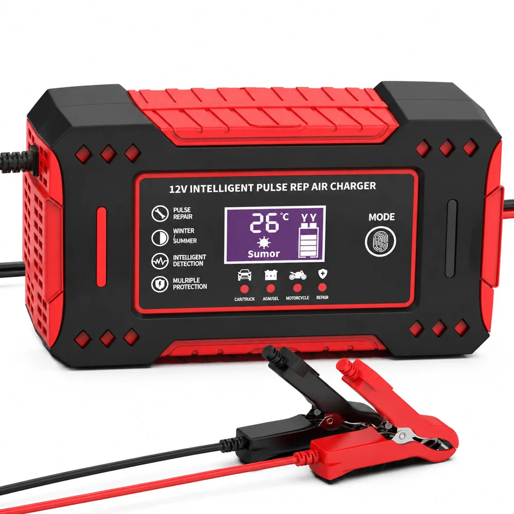 12V 6A Lead-Acid Battery Charger with LCD, EU Plug
