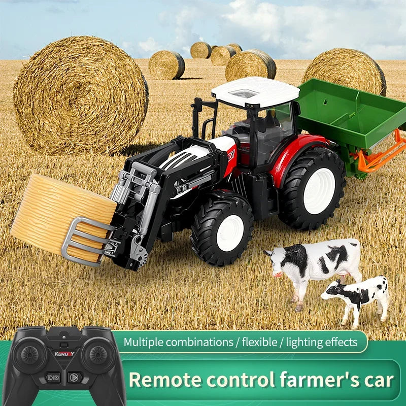 RC Farm Tractor Models & Separate Accessories, 1:24 Range
