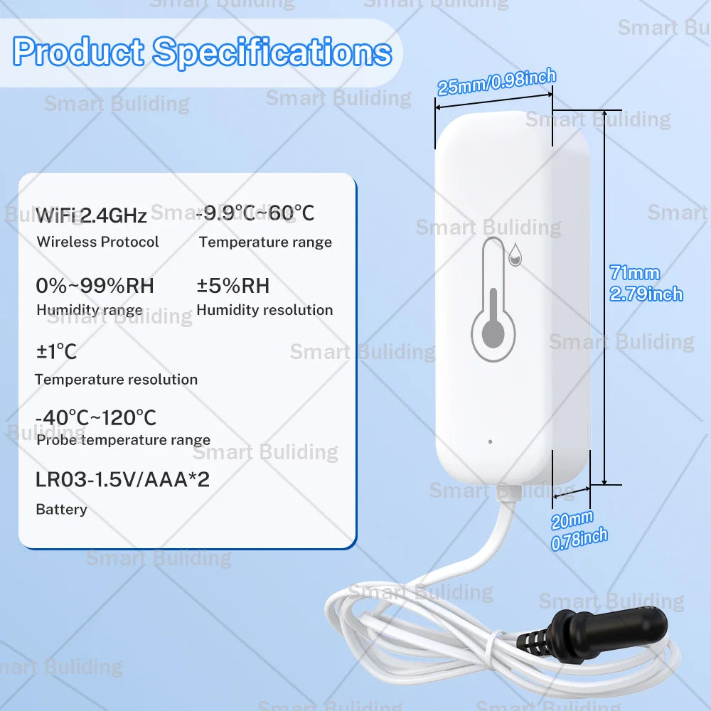 Smart Temperature and Humidity Sensor with Probe