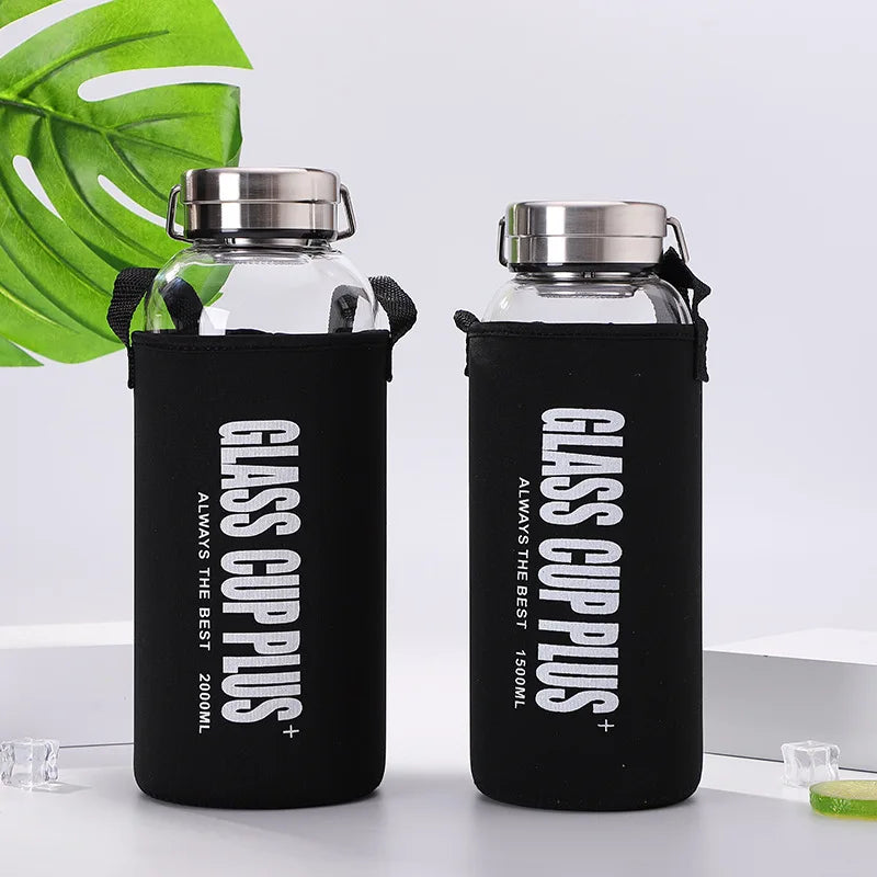 Glass Tea-Infuser Bottle, 600ml–2L Options