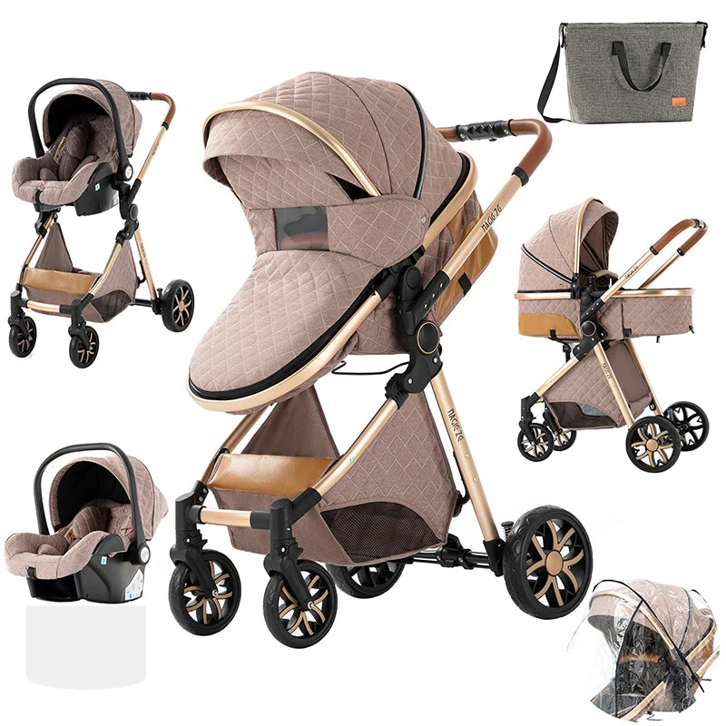 Baby Stroller 3‑in‑1 Lightweight Multifunction Carriage for Newborns