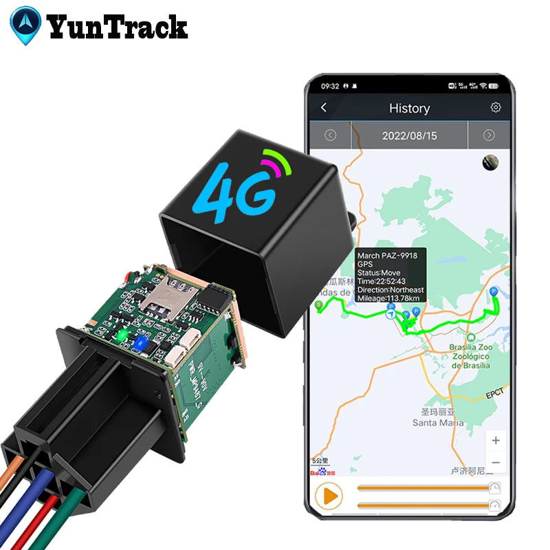 4G Ρελέ ΓGPS Tracker αυτοκίνητο, φορτηγό, μοτοσικλέτα, εξαγωγή λαδιού, εντοπισμός ACC, ρυμούλκηση, συναγερμός, ασφάλεια, σύστημα παρακολούθησης
