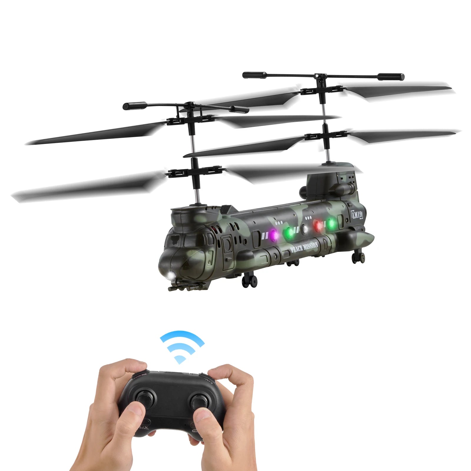 3,5-kanals RC-helikopter med LED-lys og nem betjening