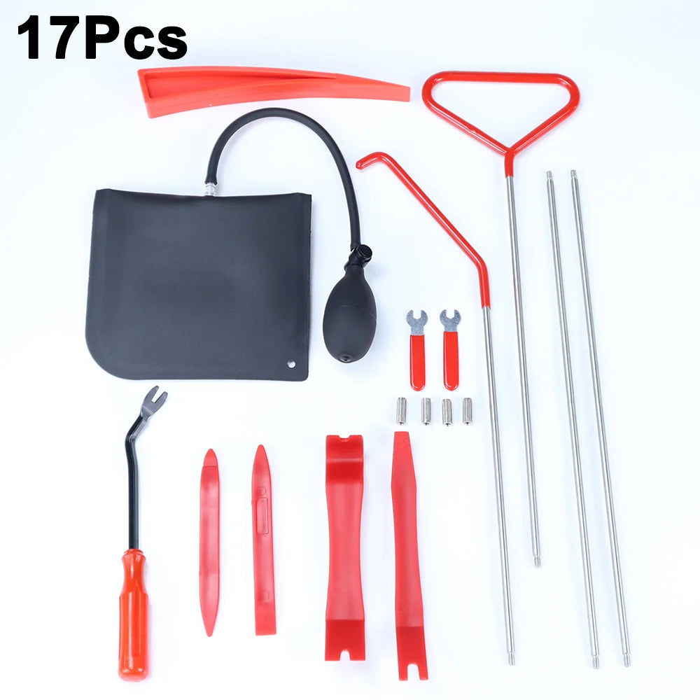 Kit d'outils pour déverrouiller les portes de voiture avec pompe à coin d'air et tiges de réparation